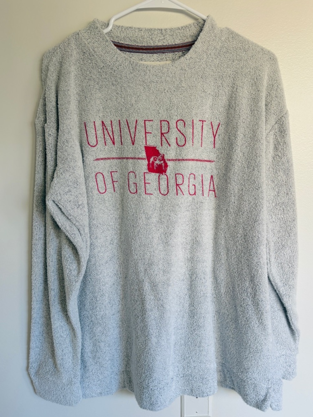 Pressbox UGA Light Gray Crewneck Sweatshirt, size XL